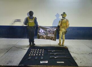 SSP y Defensa aseguran vehículo blindado y municiones en Buenavista