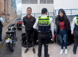 Policía Morelia recupera motocicleta robada; pareja circulaba con placa oculta en el Centro Histórico
