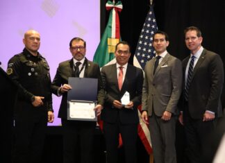 SSP y FGE reciben reconocimiento por combate al uso ilegal de explosivos y armas de fuego