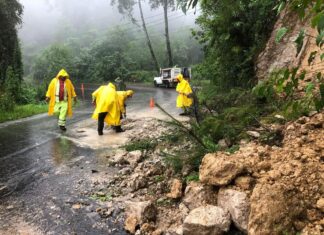 SCOP activa línea para reportar deslaves en carreteras por lluvias