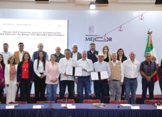 Firma Bedolla convenio para la tecnificación del distrito de riego 020 Morelia-Queréndaro