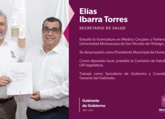 Nombra Bedolla a Elías Ibarra como secretario de Salud