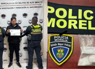 Detienen a presunto narcomenudista en el Centro de Morelia