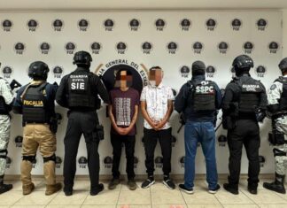 Fuerzas estatales y federales detienen a dos presuntos extorsionadores en Uruapan