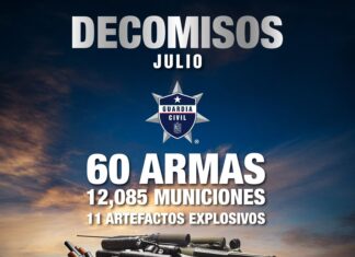 En julio, SSP aseguró 60 armas de fuego y 11 explosivos en operativos en Michoacán