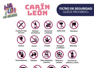 Conoce la lista de objetos que no podrás ingresar al concierto de Carín León