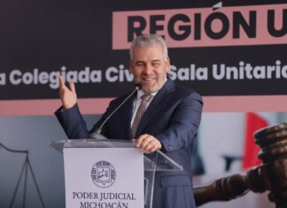 Justicia más cerca de la gente; pone Bedolla en marcha salas regionales judiciales en Uruapan