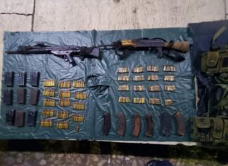 Dos hombres y armas aseguradas en Apatzingán: SSP