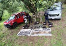 Fuerzas estatales y federales decomisan armamento en Blindaje Uruapan