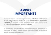 Cancelan extensión del Festival de Música de Morelia en Sahuayo por inseguridad