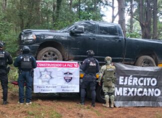 SSP y Defensa desactivan 11 explosivos y aseguran campamento ilícito en Salvador Escalante