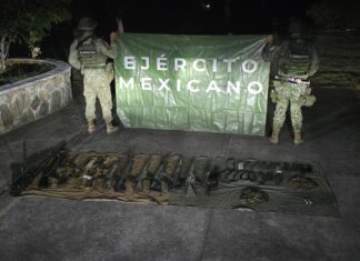 Más de 300 kilogramos de droga y 14 armas largas asegurados en Huetamo: SSP
