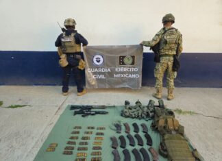 SSP y Defensa aseguran dos armas largas y más de 200 cartuchos en Buenavista