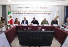 Dentro del Plan Michoacán, acuerdan estrategia regional para Uruapan Harfuch, Bedolla y Quiroz