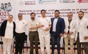 Plan Michoacán suma 244 profesionales de la salud para fortalecer la atención médica en el estado