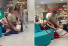 Mujer descubre a su esposo con su amante y junto a su hija decide pelear con ella en centro comercial | VIDEO