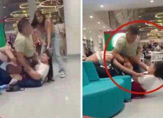 Mujer descubre a su esposo con su amante y junto a su hija decide pelear con ella en centro comercial | VIDEO