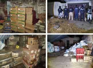 Tras cateo en Uruapan, FGE asegura mercancía robada a distribuidora abarrotera