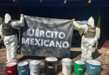 Ejército asegura 335 kg de metanfetamina y desmantela narcolaboratorios en Turicato y Nocupétaro