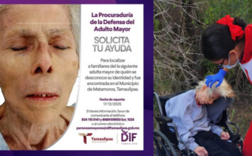 Abandonan a adulta mayor de 90 años en carretera de Tamaulipas; permanece grave y sin identificar