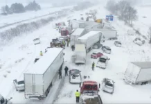 Más de 100 vehículos colisionan en Michigan durante potente tormenta invernal