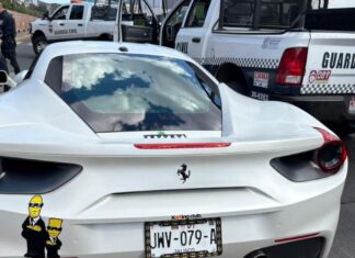 SSP asegura vehículo con reporte de robo en EUA y arma; hay dos detenidos