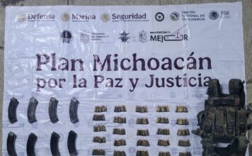 Asegurados 300 cartuchos útiles, 12 cargadores y equipo balístico en Tierra Caliente: SSP