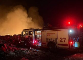 Controlan incendio en el basurero de Jacona tras horas de intenso trabajo