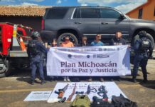 SSP detiene a 5 personas en posesión de armas de fuego y droga