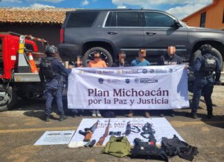 SSP detiene a 5 personas en posesión de armas de fuego y droga