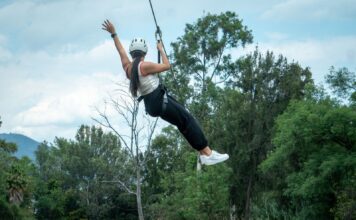 Vive la adrenalina en la tirolesa del Zoológico de Morelia