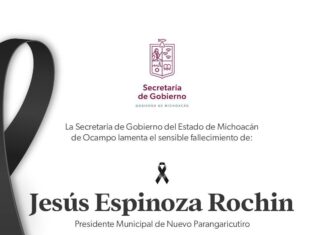 Gobierno de Michoacán lamenta fallecimiento del alcalde de Nuevo Parangaricutiro: Raúl Zepeda