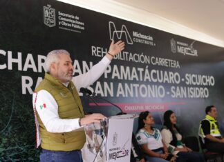 Con inversión 100% estatal, rehabilitados mil 900 km de la red carretera: Bedolla