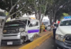 Choque entre combi y taxi deja cuatro lesionados en Morelia