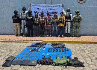 Guardia Civil y Defensa detienen a 5 hombres armados en Uruapan