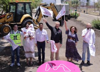 Arranca Bedolla rehabilitación del boulevard Lázaro Cárdenas de Yurécuaro