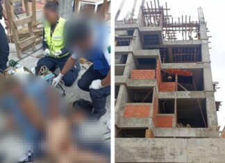 Albañil cae de tres metros y termina atravesado por una varilla en Morelia
