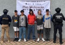 SSP brinda apoyo a FGE en cateo de inmueble en Morelia; hay 5 hombres detenidos