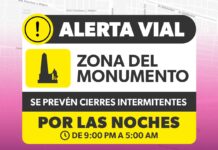 Sedum activa rutas alternas en el Monumento por obras de Teleférico y Morebús