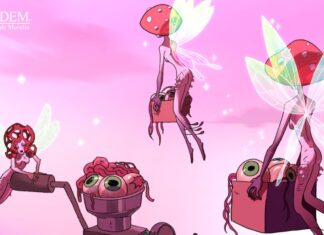 Desarrollo de worldbuilding surrealista basado en hongos, insectos y plantas para una serie animada.