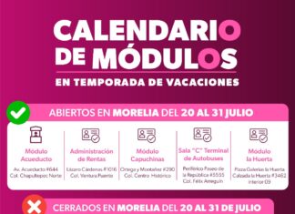 ¿Vas a tramitar tu licencia o pagar el refrendo? Estas son las oficinas que sí abrirán en Morelia por vacaciones