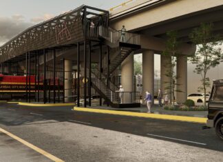 Puente peatonal de Tres Puentes garantizará cruce seguro sobre las vías del tren