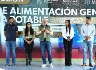 Con nueva línea de suministro, garantizará Bedolla agua a 9 mil habitantes de Ario de Rosales