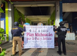 Guardia Civil apoya en cateos donde aseguran 64 máquinas tragamonedas en Morelia