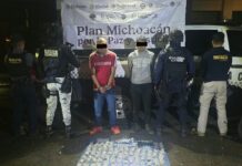 Detenidos por narcomenudeo Jose “N” el “Characo” y Jesús “N” el “Alanís”, en Uruapan