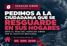 Pide PC a la ciudadanía de LC, Aquila y Coahuayana continuar resguardándose ante el paso de “Simon”