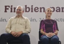 Desde Apatzingán, Bedolla cierra filas con Sheinbaum en defensa de la soberanía nacional